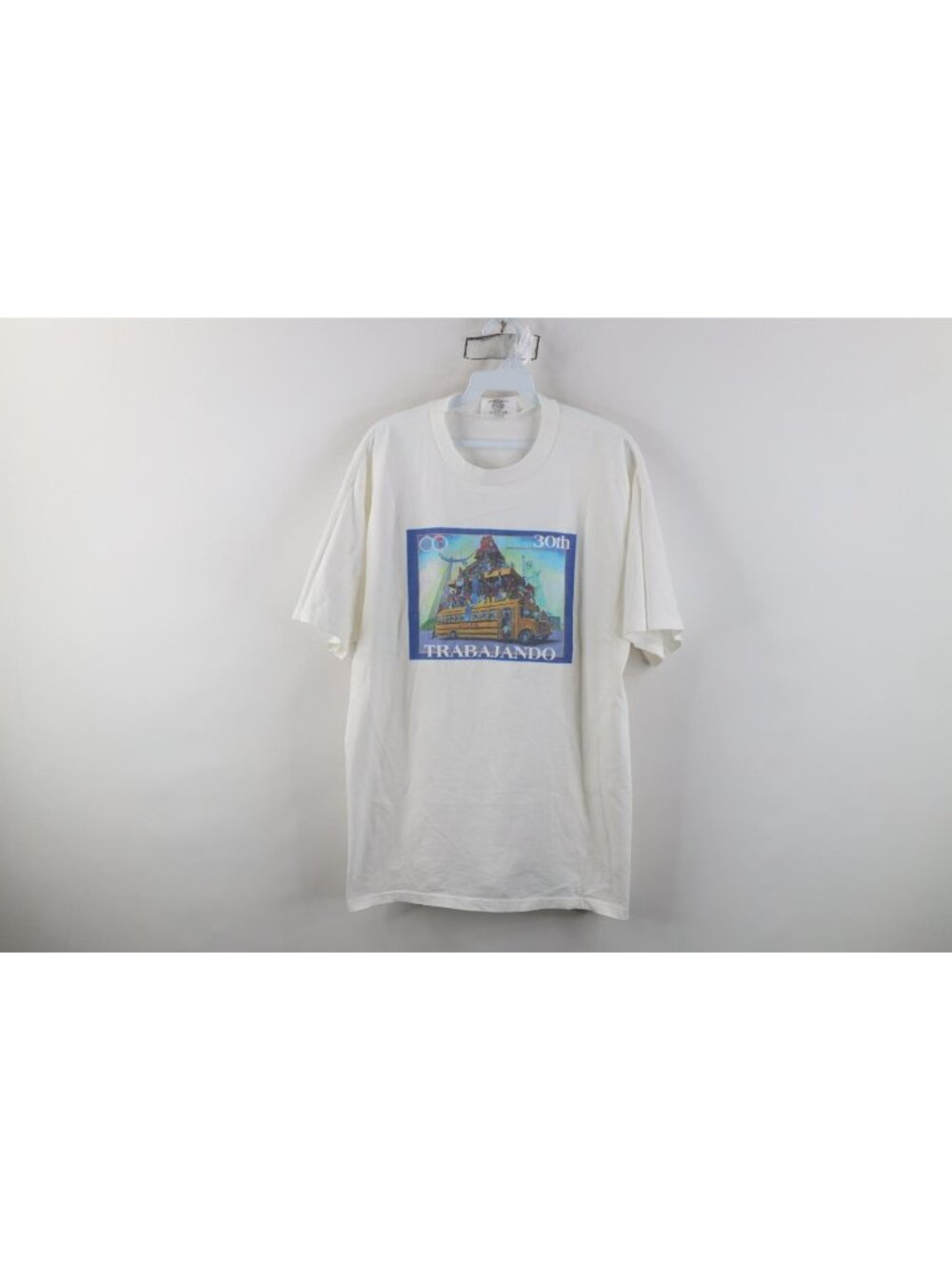 Vintage Y2K 2002 Mens Large Union LCLAA 30th Anniversary Trabajando T-Shirt USA